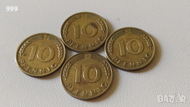 лот 10 пфенига 1950 Германия - 4 броя