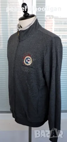 Napapijri Men's Grey Long Sleeve Full Zipped Outdoor Track Top Jacket Size L, снимка 8 - Суичъри - 48455638