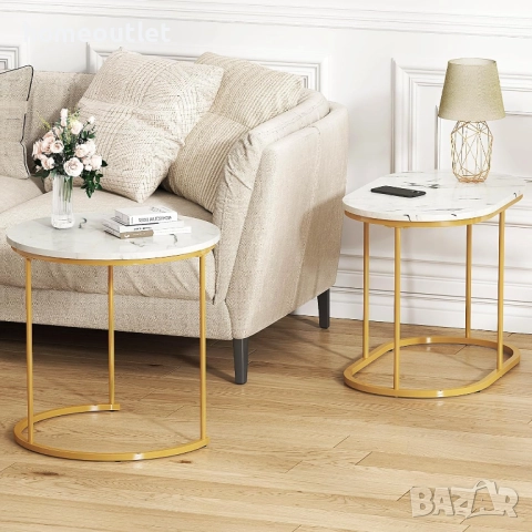 ПРОМОЦИЯ Помощни маси с атрактивен дизайн, к-кт от 2 бр. 10FJGSST09WH, снимка 8 - Маси - 52703937