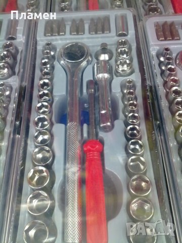 Кутия Сервизни инструменти, гедоре комплект тресчотка - отвертка с 40 накрайн, снимка 4 - Отвертки - 12761712