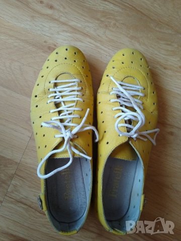 Жълти обувчици естествена кожа/38, снимка 5 - Дамски ежедневни обувки - 30070735