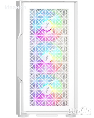 Компютърна кутия 1stPlayer TRILOBITE T7, бял - T7-WH-4F1-W