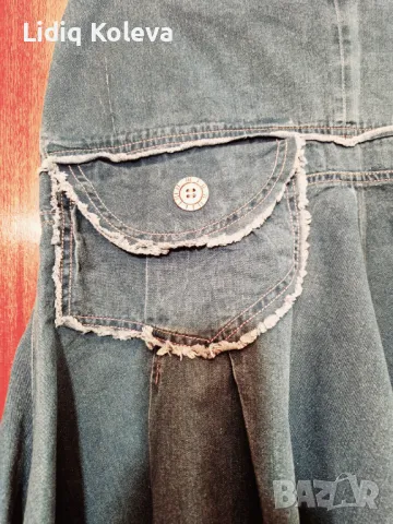 Тъмно синя дънкова пола, снимка 3 - Поли - 49859184