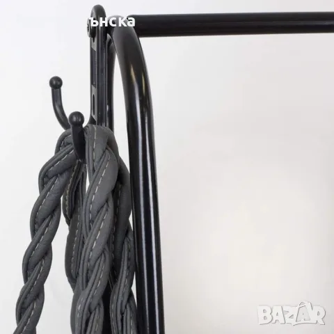 Метална закачалка за дрехи с 2 рафта и 4 куки – отворен гардероб 109×41×150 см, снимка 4 - Закачалки - 56136910