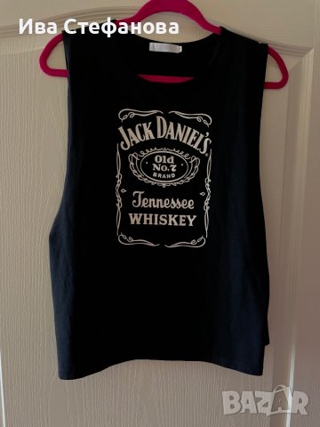 Черен памучен потник тениска Jack Daniel's one size размер Jack Daniel’s 