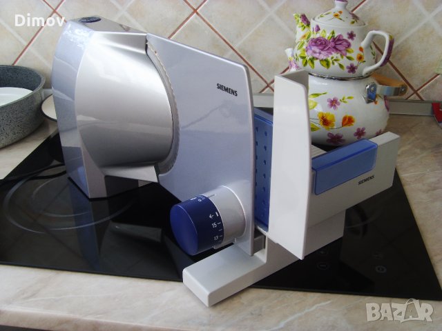 Уред за рязане (професионален) SIEMENS, 120W, Максимална дебелина на нарязване 15 мм, Инокс, Metalic, снимка 13 - Кухненски роботи - 31415719