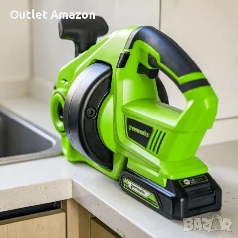 Уред за почистване на канали с 24V батерия Greenworks G24DA, снимка 2 - Други - 49720097
