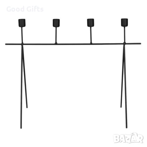 Висок метален свещник, 4 места за свещи, снимка 2 - Декорация за дома - 42861039