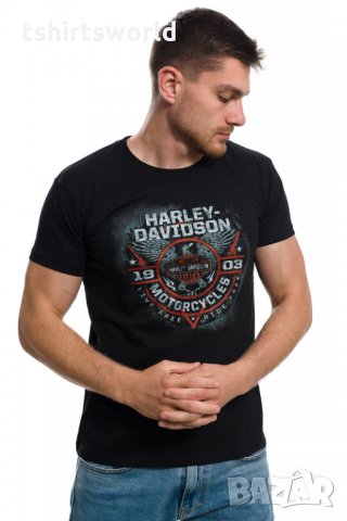 Нова мъжка тениска с дигитален печат MOTOR HARLEY DAVIDSON, мотори, снимка 12 - Тениски - 28933590