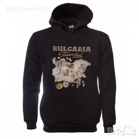 Нов мъжки суичър с трансферен печат TREASURE LAND (Земя на съкровища) България, снимка 8 - Суичъри - 31911859