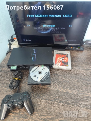 PS2 пълен комплект със FMCB хак, снимка 4 - PlayStation конзоли - 54156152