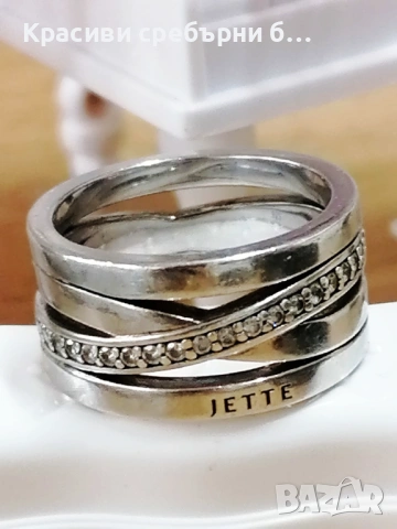 Дизайнерски масивен сребърен пръстен JETTE, снимка 4 - Пръстени - 54003356