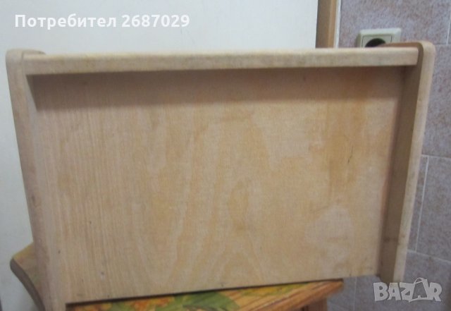 Стара дървена кутия за хляб и  поставка за ножове и стара дървена ракла, снимка 6 - Други - 31613842