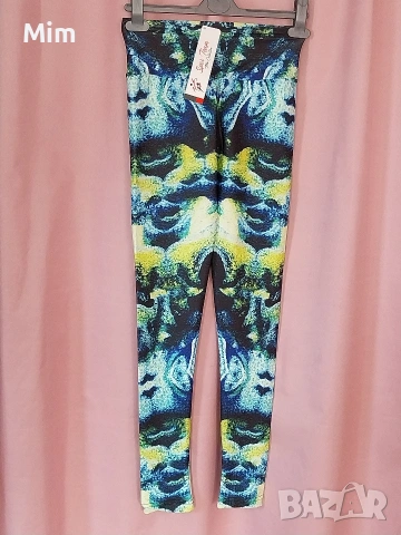 Атлетични клинове с висока талия с дигитален принт, снимка 9 - Клинове - 53992440