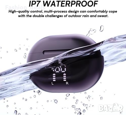 Нови Безжични Bluetooth 5.3 слушалки HiFi Звук, IP7 Водоустойчиви, снимка 4 - Bluetooth слушалки - 42714696