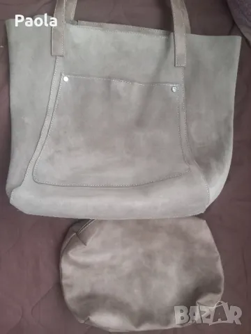 Дамска чанта естествена кожа/велур, снимка 5 - Чанти - 47741902