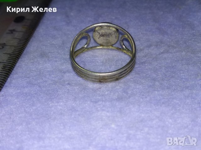 Стар СРЕБЪРЕН АЖУРЕН РЕТРО АРТ ПРЪСТЕН ВИСОКА ПРОБА СРЕБРО с ГНЕЗДО За ВГРАЖДАНЕ на КАМЪК 40545, снимка 15 - Антикварни и старинни предмети - 42762975