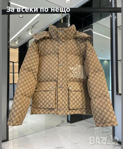 The North Face Gucci Дамско Бежово Зимно Яке Дъ Норт Фейс Гучи Код A828, снимка 2 - Якета - 51381819