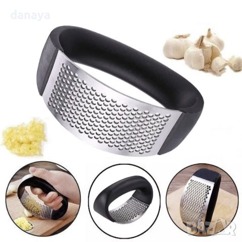 3807 Ръчна преса за чесън овална, снимка 6 - Аксесоари за кухня - 42507873