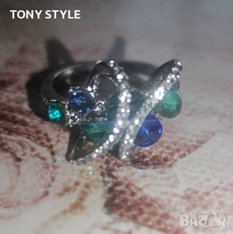 Посребрен Нов Дамски Пръстен с Чист Цирконий , снимка 3 - Пръстени - 51499594