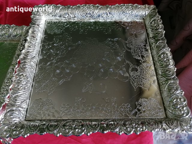 Комплект Големи БАРОКОВИ Подноси , Купи , Фруктиери, снимка 7 - Антикварни и старинни предмети - 29111233