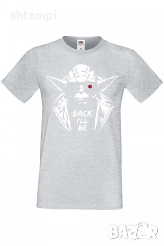 Мъжка тениска Star Wars Yoda Terminator,Междузвездни войни,Филм,Изненада,Подарък,Повод,, снимка 5 - Тениски - 37717773