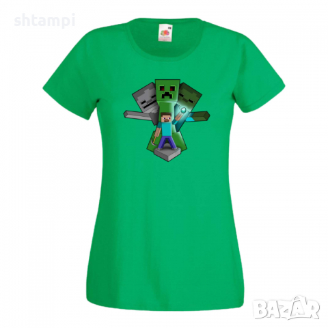 Дамска тениска Steve Diamond майнкрафт Minecraft,Игра,Забавление,подарък,Изненада,Рожден Ден., снимка 9 - Тениски - 36521392