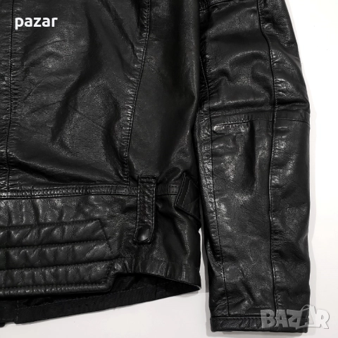G-STAR RAW Chopper Leather Jacket Оригинално Кожено Яке S, снимка 8 - Якета - 52778096