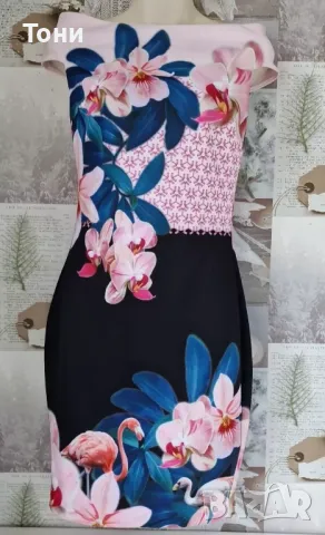  Елегантна рокля Ted Baker Pink 2 UK 10 Flamingo