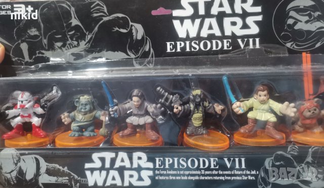 6 бр малки Междузвездни Войни Star Wars пластмасови PVC фигурки топери за игра и украса торта, снимка 2 - Фигурки - 28980388