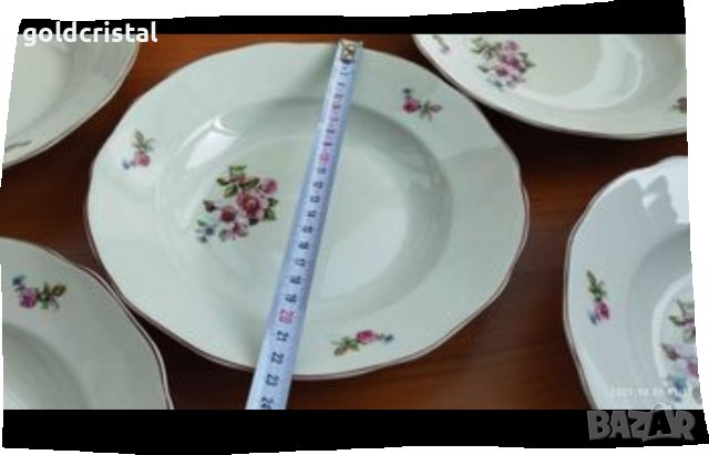 Стар български порцелан чинии плитки и дълбоки, снимка 8 - Антикварни и старинни предмети - 36920559