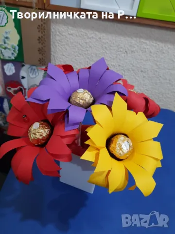 Бонбони Ferrero Rocher в цвете. , снимка 6 - Ръчно изработени сувенири - 48632442