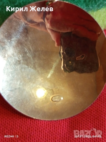 Етно винтидж сребърен медальон ITALI ITALIA GREA 925 Арт бижу 38694, снимка 2 - Колиета, медальони, синджири - 53015867