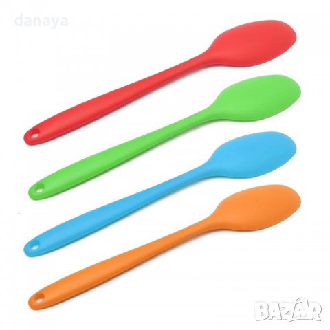 3493 Кухненска силиконова лъжица за готвене, 27 см, снимка 5 - Прибори за хранене, готвене и сервиране - 39545317