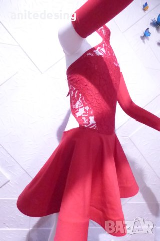 Червена детска рокля за спортни танци, снимка 13 - Художествена гимнастика - 42842731
