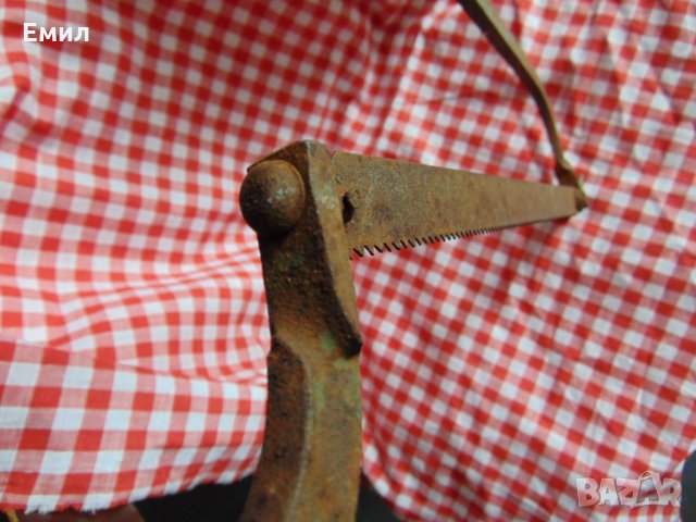 Автентична стара кована ножовка трион, снимка 3 - Колекции - 29092446