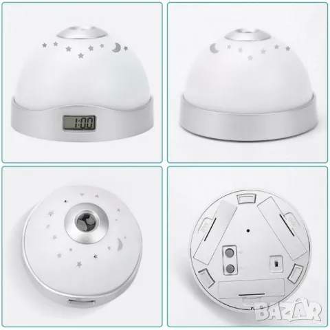 Детска лампа с прожектор „Нощно небе“ – магическа светлина и часовник в едно, снимка 6 - Други - 49156764