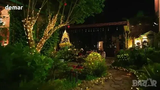 Govee Solar String Lights Outdoor – 4 комплекта, 15 м, 150 топло бели LED, водоустойчиви, 8 режима, снимка 8 - Соларни лампи - 55849730