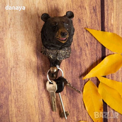 3456 Декоративна закачалка за ключове Мечка, 13см
