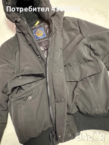 Оригинално Мъжко Яке Superdry много дебело и топло, черно преходно яке, снимка 8 - Якета - 52502437