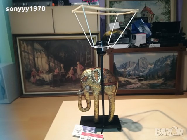 метален слон-лампа-50см-внос франция, снимка 8 - Колекции - 29563049