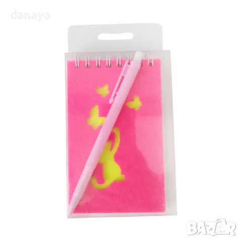 5896 Тефтерче с химикалка и филцова корица, снимка 4 - Ученически пособия, канцеларски материали - 50150502