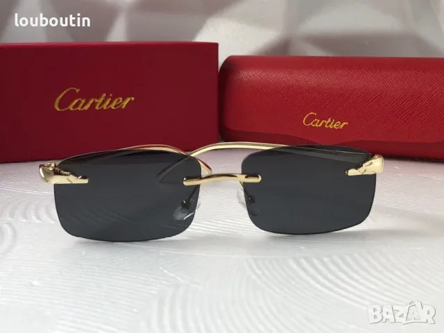 Cartier Мъжки слънчеви очила правоъгълни 3 цвята дамски унисек, снимка 5 - Слънчеви и диоптрични очила - 49785762