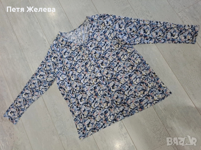 Дамаска блуза трикотаж -XL, снимка 2 - Блузи с дълъг ръкав и пуловери - 51690761