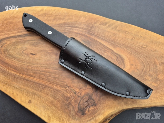 Фиксиран нож Spyderco Province FB45GP,фултанг с кожена кания, снимка 9 - Ножове - 53960323
