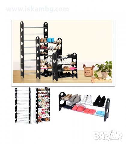 ЕТАЖЕРКА ЗА ОБУВКИ 10 РАФТА, ЗА 30 ЧИФТА ОБУВКИ - код 1495, снимка 2 - Етажерки - 34012534