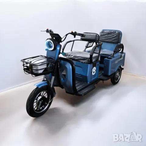 Електрическа Триколка blueElectric CARGO LUX 2000W | 48V | 24AH | BLUE, снимка 6 - Мотоциклети и мототехника - 49745604