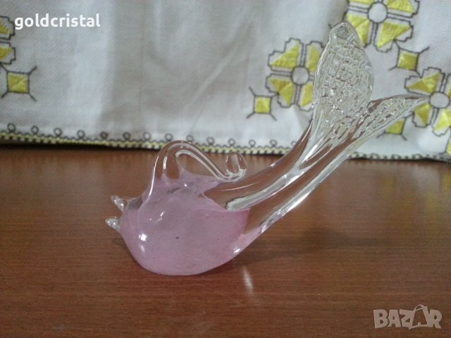 Стъклена фигура рибка , снимка 3 - Антикварни и старинни предмети - 42136066