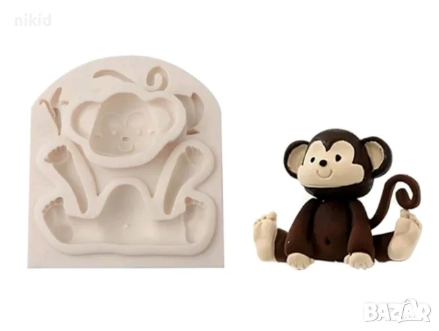 Лъв Жираф Маймуна Слон Хипопотам части силиконов молд форма украса торта фондан шоколад гипс, снимка 8 - Форми - 48264738