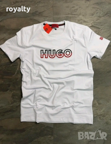 Hugo Boss Нова Бяла Мъжка Тениска Хюго Бос 